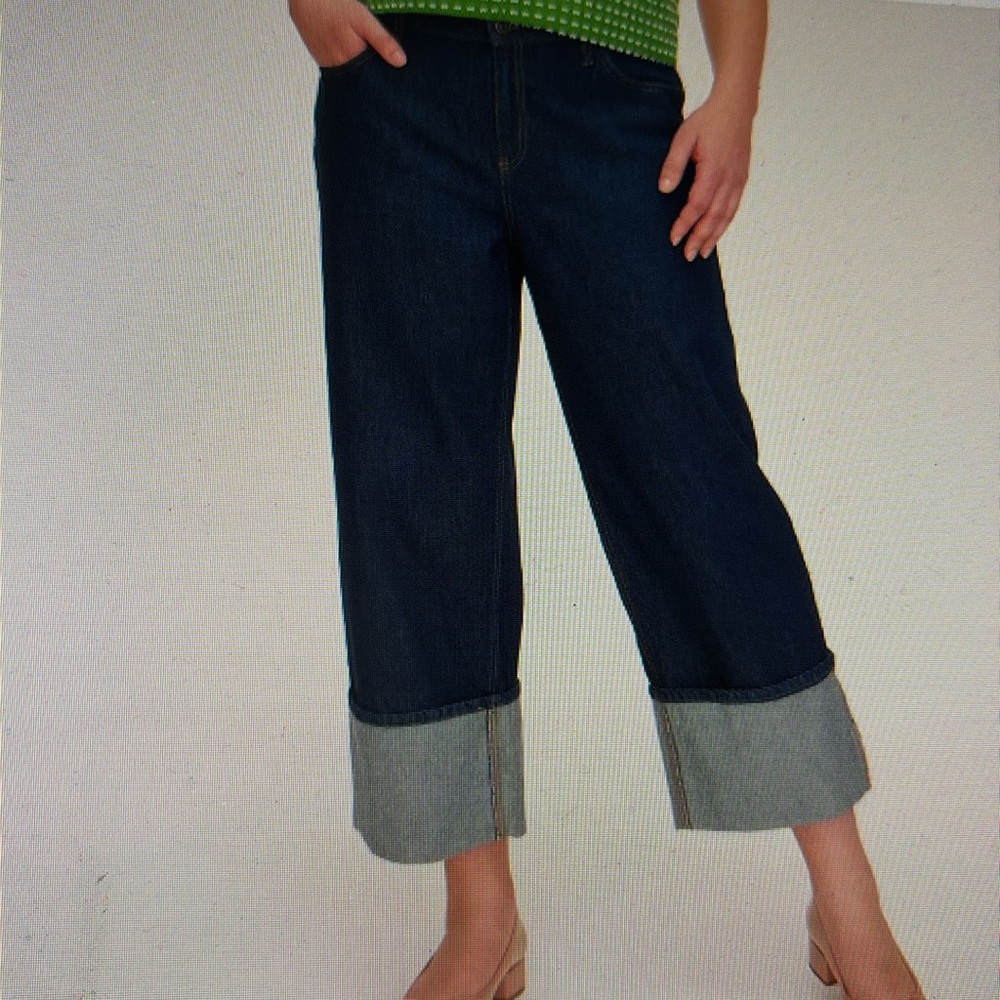 KATE SPADE New York ♠️Women’s High-Rise Straight Leg Wide Cuff Jeans - Picture 8 of 8